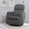 Blair Slim Nursery Glider Swivel Rocker Chair - Charcoal Gray