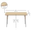 24" x 48" Rectangle Activity Table with Standard Legs - Maple/Sand