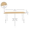 24" x 48" Rectangle Activity Table with Standard Legs - Maple/White