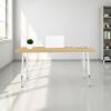 24" x 48" Rectangle Activity Table with Standard Legs - Maple/White