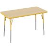 24" x 48" Rectangle Activity Table with Standard Legs - Maple/Yellow