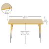 24" x 48" Rectangle Activity Table with Standard Legs - Maple/Yellow
