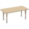 24" x 48" Rectangle Woodgrain Activity Table with Adjustable Chunky Legs - Maple/Yellow