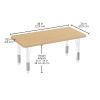 24" x 48" Rectangle Woodgrain Activity Table with Adjustable Chunky Legs - Maple/White