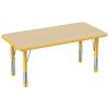 24" x 48" Rectangle Woodgrain Activity Table with Adjustable Chunky Legs - Maple/Yellow