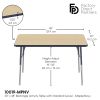 30" x 48" Rectangle T-Molding Activity Table with Adjustable Standard Swivel Glide Legs - Maple/Navy