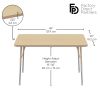 30" x 48" Rectangle T-Molding Activity Table with Adjustable Standard Swivel Glide Legs - Maple/Sand