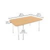 30" x 48" Rectangle Activity Table with Adjustable Swivel Glide Legs- Maple/White