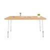 30" x 48" Rectangle Activity Table with Adjustable Swivel Glide Legs- Maple/White