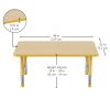 30" x 48" Rectangle Woodgrain Activity Table with Adjustable Chunky Legs - Maple/Yellow