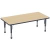 30" x 60" Rectangle Woodgrain Activity Table with Adjustable Chunky Legs - Maple/Navy