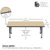 30" x 60" Rectangle Woodgrain Activity Table with Adjustable Chunky Legs - Maple/Navy