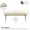 30" x 72" Rectangle La Madera Activity Table with Standard Legs- Maple/Green