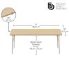 30" x 72" Rectangle La Madera Activity Table with Standard Legs - Maple/Sand