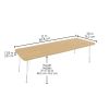 30" x 72" Rectangle La Madera Activity Table with Standard Legs - Maple/White