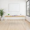 30" x 72" Rectangle La Madera Activity Table with Standard Legs - Maple/White