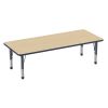 30" x 72" Rectangle Woodgrain Activity Table with Adjustable Chunky Legs - Maple/Navy