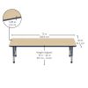 30" x 72" Rectangle Woodgrain Activity Table with Adjustable Chunky Legs - Maple/Navy