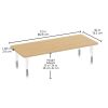 30" x 72" Rectangle Activity Table with Adjustable Chunky Legs