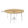 48" Round Activity Table with Standard Legs - Maple/White