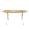48" Round Activity Table with Standard Legs - Maple/White