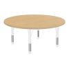 48" Round Woodgrain Activity Table with Adjustable Chunky Legs - Maple/White