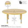 48" Round Woodgrain Activity Table with Adjustable Chunky Legs - Maple/Yellow
