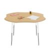 48" x 48" Clover Activity Table with Adjustable Standard Legs - Maple/White