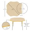 48" x 48" Clover Thermofused Woodgrain Activity Table with Adjustable Standard Legs - Maple/Yellow