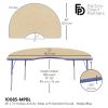 48" x 72" Kidney La Madera Activity Table with Standard Legs - Maple/Blue