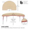 48" x 72" Kidney La Madera Activity Table with Standard Legs - Maple/Red