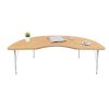 48" x 72" Kidney Activity Table with Standard Legs - Maple/White