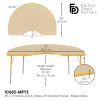 48" x 72" Kidney La Madera Activity Table with Standard Legs - Maple/Yellow
