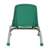8" Stack Chair with Ball Glides, 6-Piece - Green