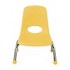 8" Stack Chair with Ball Glides, 6-Piece - Yellow
