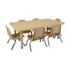 8" Stack Chair with Swivel Glides, 6-Piece - Sand