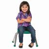 10" Stack Chair with Ball Glides, 6-Piece - Green