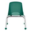 10" Stack Chair with Ball Glides, 6-Piece - Green