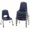 10" Stack Chair with Ball Glides, 6-Piece