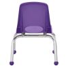 10" Stack Chair with Ball Glides, 6-Piece - Purple