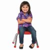 10" Stack Chair with Ball Glides, 6-Piece - Red