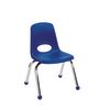 12" Stack Chair with Ball Glides - Blue, Set of 6
