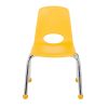 12" Stack Chair with Ball Glides, 6-Pack - Yellow