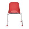 14" Stack Chair with Ball Glides, 6-Pack - Red