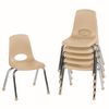 14" Stack Chair with Ball Glides, 6-Pack