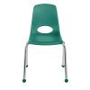 16" Stack Chair with Ball Glides - Set of 6 - Green