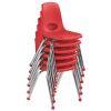 16" Stack Chair with Ball Glides - Set of 6 - Red