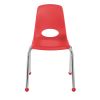 16" Stack Chair with Ball Glides - Set of 6 - Red