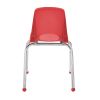 16" Stack Chair with Ball Glides - Set of 6 - Red