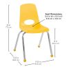 16" Stack Chair with Ball Glides - Set of 6 - Yellow